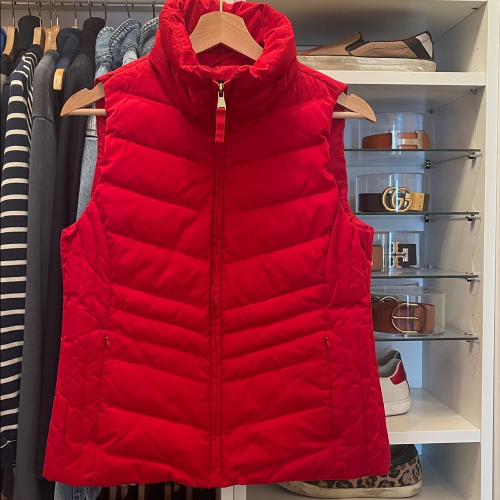 Talbots Red Quilted Puffy Vest
